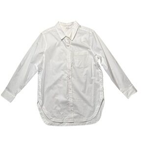 Athleta White Long and Lean Shirt 2.0 Long Sleeve Button Down Size Large